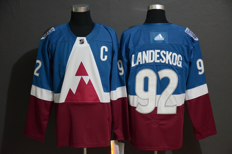 Men's Colorado Avalanche #92 Gabriel Landeskog adidas 2020 NHL Stadium Series Jersey