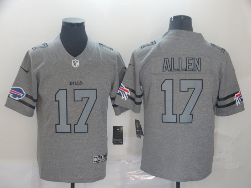 Men's Buffalo Bills #17 Josh Allen Nike Silver Inverted Legend Jersey