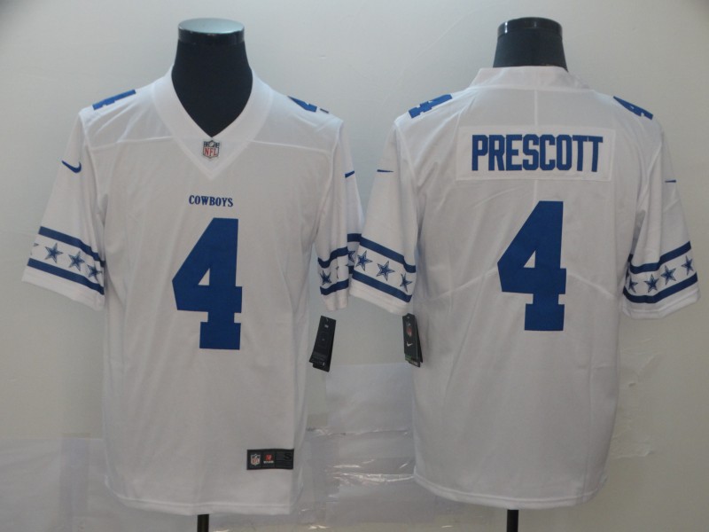 Men's Dallas Cowboys #4 Dak Prescott Nike NFL team logo cool edition jerseys 