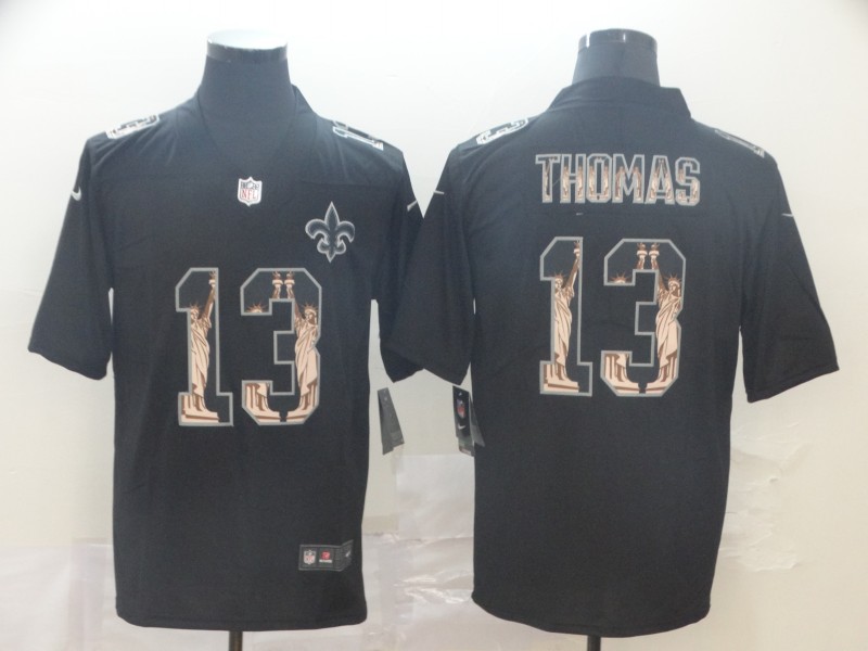 Men's New Orleans Saints #13 Michael Thomas Black Nike Statue Of Liberty Legend Jersey