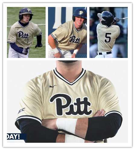 Mens Pittsburgh Panthers Custom Joseph Harvey Kevan Smith Chris Gomez Connor Perry Jordan McCrum Nike Yellow Pullover Baseball Jersey