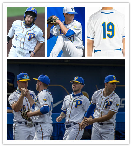 Mens Pittsburgh Panthers Custom Nico Popa Kyle Hess Matt Wotherspoon Kevan Smith Chris Gomez Connor Perry Nike 2019 White Baseball Jersey