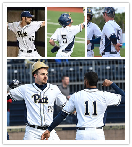 Mens Pittsburgh Panthers Custom Matt Wotherspoon Joseph Harvey Kevan Smith Chris Gomez Connor Perry Isaac Mattson Nike 2016 White Navy Baseball Jersey