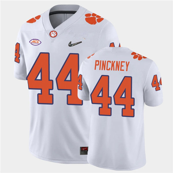Mens Clemson Tigers #44 Nyles Pinckney Nike White College Football Game Jersey