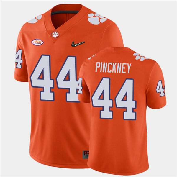 Mens Clemson Tigers #44 Nyles Pinckney Nike Orange College Football Game Jersey