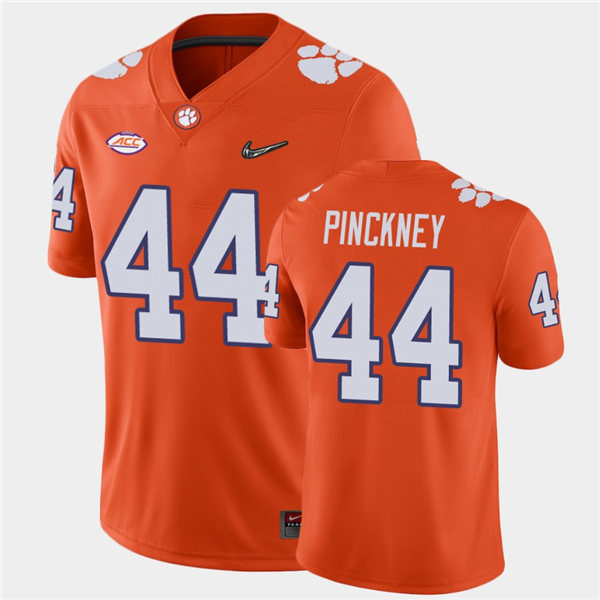 Mens Clemson Tigers 44 Nyles Pinckney Nike Orange College Football