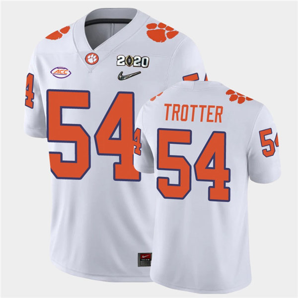 Mens Clemson Tigers #54 Mason Trotter Nike White College Football Game Jersey