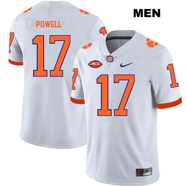 Mens Clemson Tigers #17 Cornell Powell Nike White College Football Game Jersey