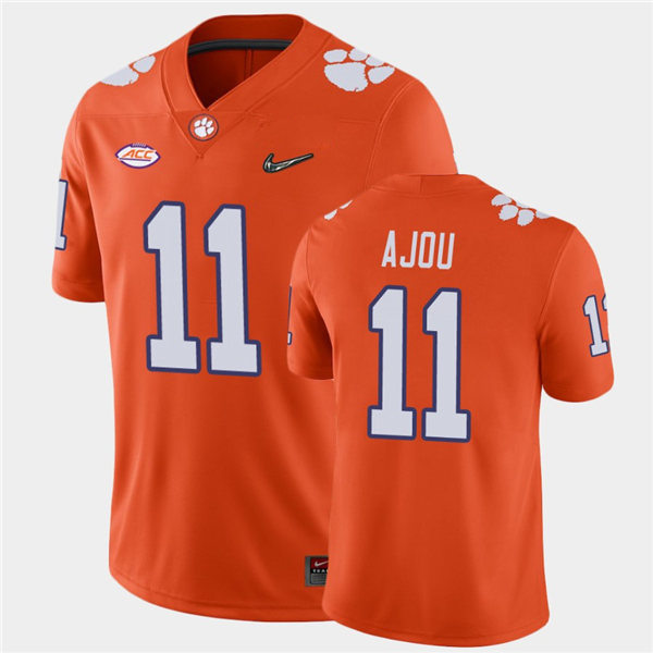 Mens Clemson Tigers #11 Ajou Ajou Nike Orange College Football Game Jersey