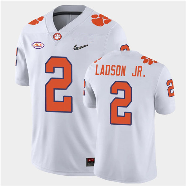 Mens Clemson Tigers #2 Frank Ladson Jr. Nike White College Football Game Jersey