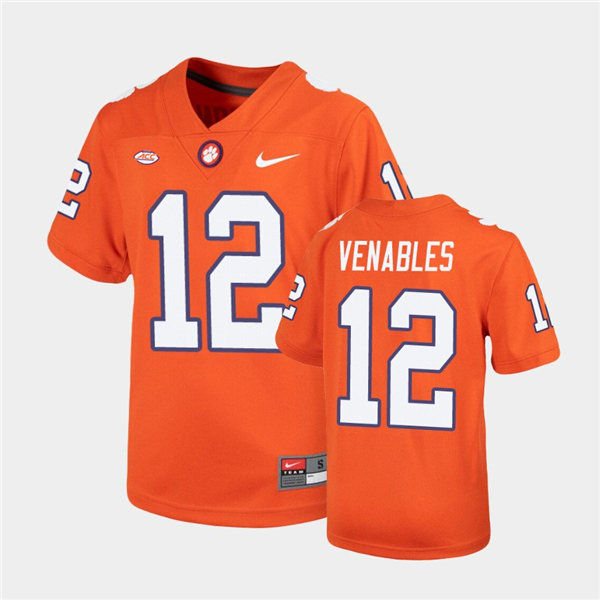 Mens Clemson Tigers #12 Tyler Venables Nike Orange College Football Game Jersey
