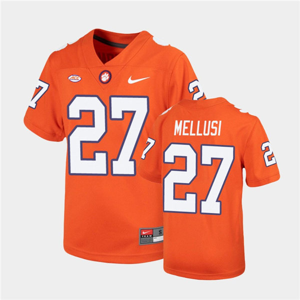 Mens Clemson Tigers #27 Chez Mellusi Nike Orange College Football Game Jersey