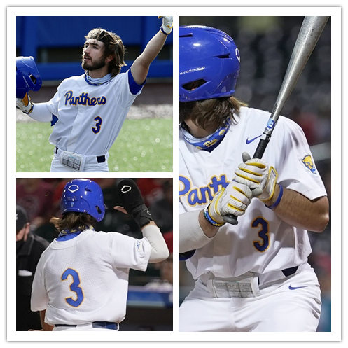 Mens Pittsburgh Panthers #3 Sky Duff Nike 2020 White Panthers College Baseball Game Jersey