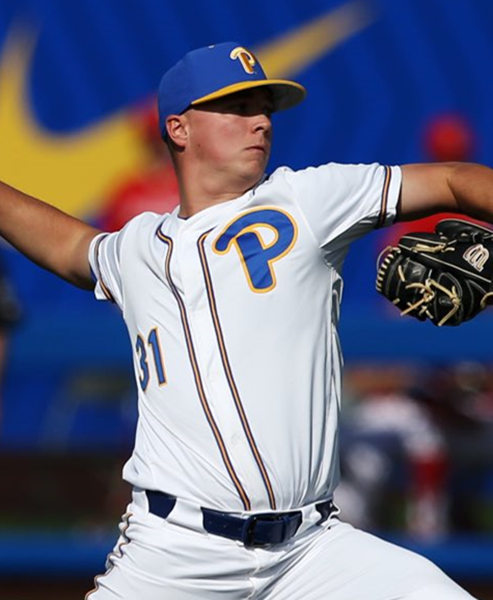 Mens Pittsburgh Panthers #31 Stephen Hansen Nike 2019 White College Baseball Game Jersey