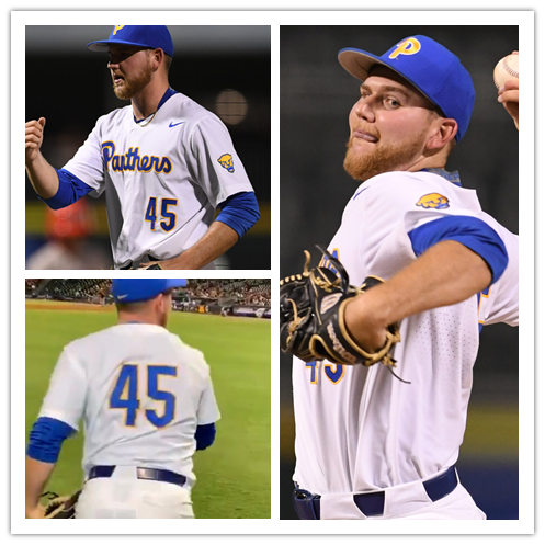 Mens Pittsburgh Panthers #45 Matt Gilbertson Nike 2020 White Panthers College Baseball Game Jersey