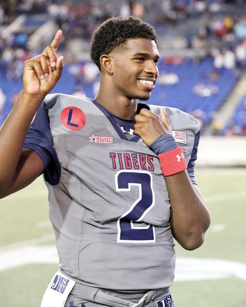 Mens Jackson State Tigers #2 Shedeur Sanders Under Armour Grey College Football Game Jersey 