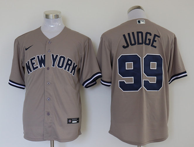 Womens New York Yankees #99 Aaron Judge Nike Gray Road With Name Jersey