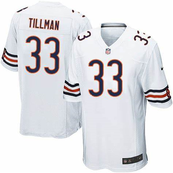 Mens Chicago Bears #33 Charles Tillman Nike White Vapor Limited Jersey