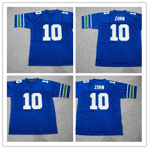 Mens Seattle Seahawks #10 Jim Zorn 1978 Blue Mitchell & Ness Throwback Jersey