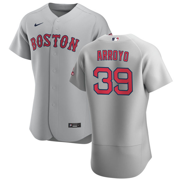 Mens Boston Red Sox #39 Christian Arroyo Nike Gray Road Flex Base Jersey