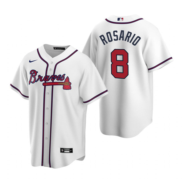 Womens Atlanta Braves #8 Eddie Rosario Nike Home White Cool Base Jersey