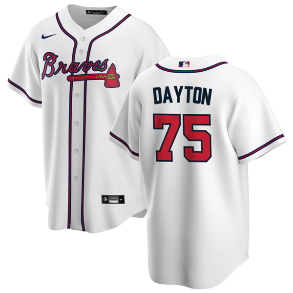 Mens Atlanta Braves #75 Grant Dayton Nike Home White CoolBase Jersey