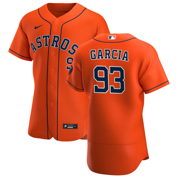 Mens Houston Astros #93 Yimi Garcia Nike Orange Alternate Flexbase Jersey
