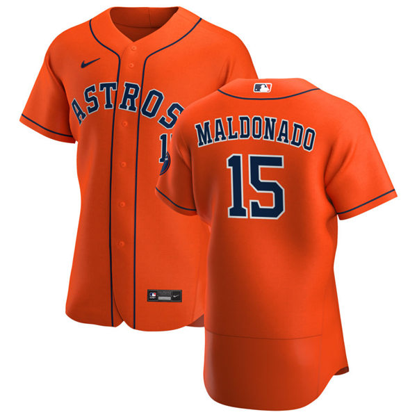 Mens Houston Astros #15 Martin Maldonado Nike Orange Alternate Flexbase Jersey