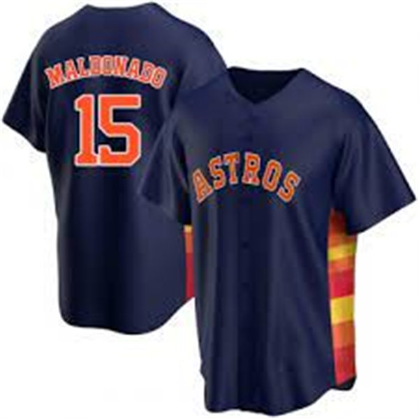 Mens Houston Astros #15 Martín Maldonado Nike Navy Alternate CoolBase Jersey