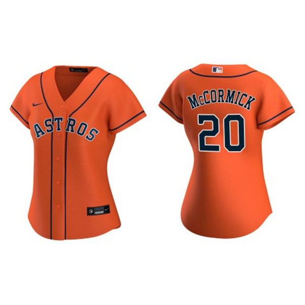 Womens Houston Astros #20 Chas McCormick Nike Orange Alternate CoolBase Jersey