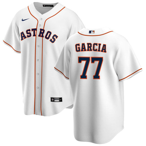 Youth Houston Astros #77 Luis Garcia Nike White Home CoolBase Jersey