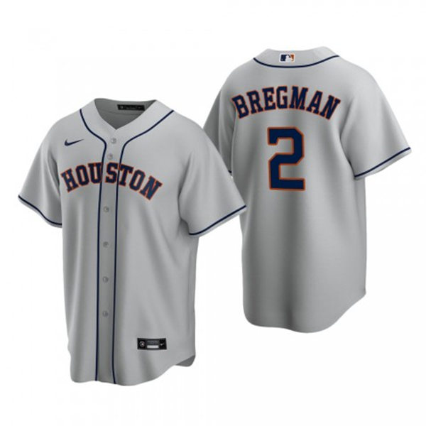 Youth Houston Astros #2 Alex Bregman Nike Gray Road CoolBase Jersey