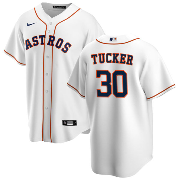 Youth Houston Astros #30 Kyle Tucker Nike White Home CoolBase Jersey