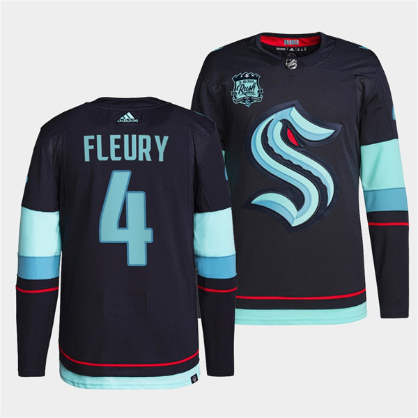 Mens Seattle Kraken #4 Haydn Fleury Adidas Navy Home Jersey