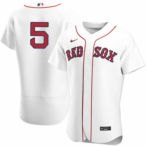 Mens Boston Red Sox #5 Enrique Hernandez Nike White Home FlexBase Jersey