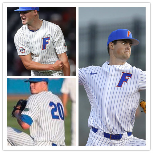Mens Florida Gators #20 Pete Alonso Nike 2021 White Pinstripe College Baseball Game Jersey