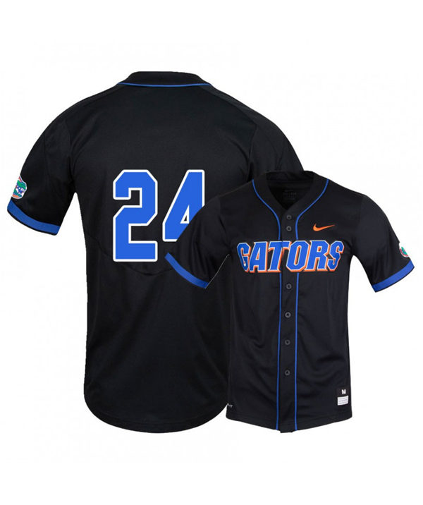 Mens Florida Gators #24 Josh Rivera Nike Black College Baseball Game Jersey