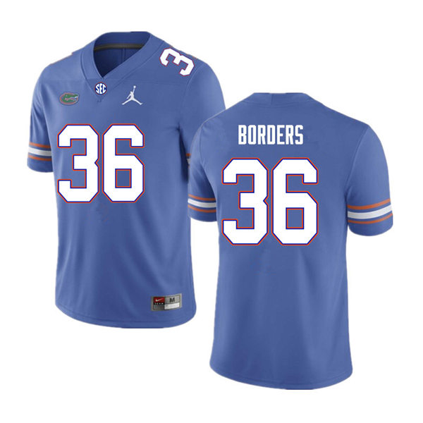 Mens Florida Gators #36 Chief Borders Royal Jordan Brand College Football Game Jersey