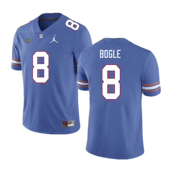 Mens Florida Gators #8 Khris Bogle Royal Jordan Brand College Football Game Jersey