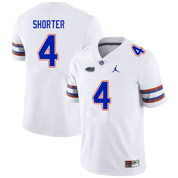 Mens Florida Gators #4 Justin Shorter White Jordan Brand College Football Game Jersey