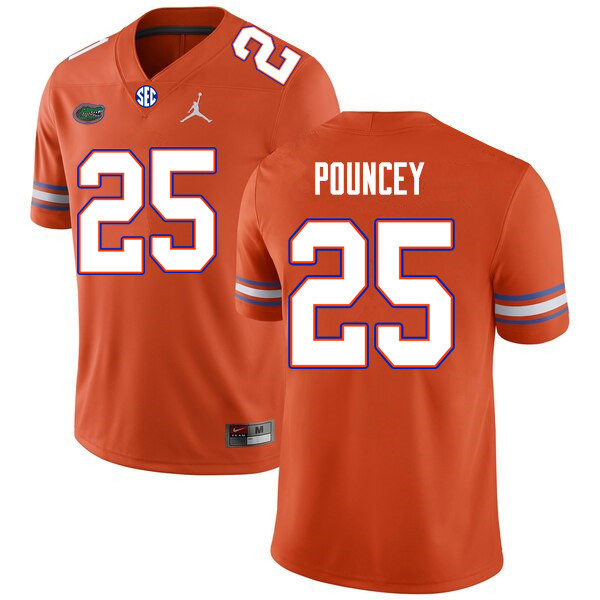Mens Florida Gators #25 Ethan Pouncey Orange Jordan Brand College Football Game Jersey
