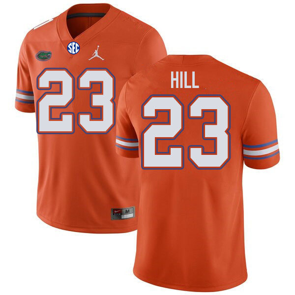 Mens Florida Gators #23 Jaydon Hill Orange Jordan Brand College Football Game Jersey