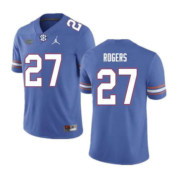 Mens Florida Gators #27 Jahari Rogers Royal Jordan Brand College Football Game Jersey
