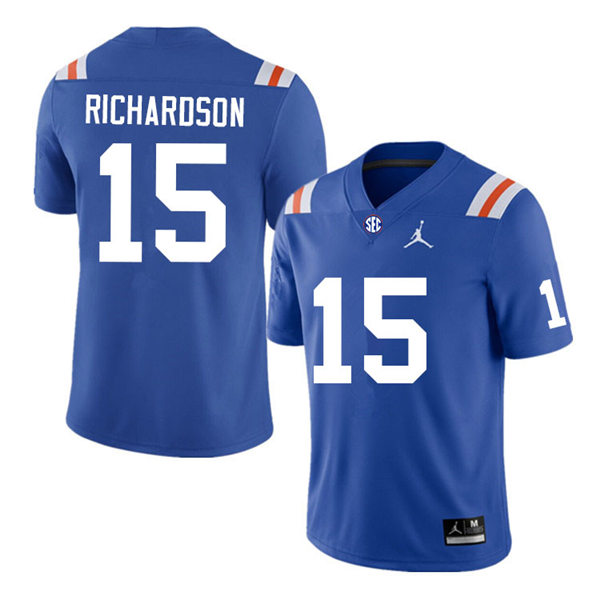 Mens Florida Gators 15 Anthony Richardson Jordan Brand Royal Retro