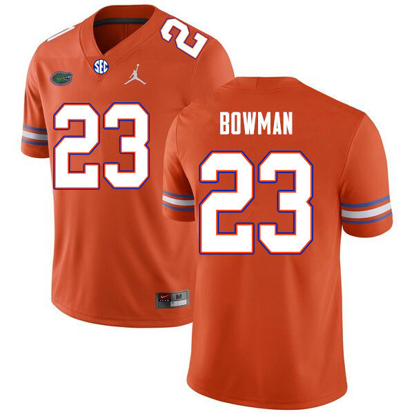 Mens Florida Gators #23 Demarkcus Bowman Orange Jordan Brand College Football Game Jersey