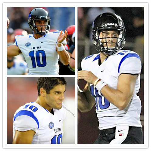 Mens Eastern Illinois Panthers #10 Jimmy Garoppolo Nike 2013 White Football Jersey