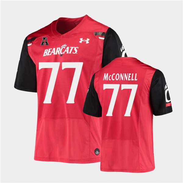 Mens Cincinnati Bearcats #77 Vincent McConnell Under Armour Red College Football Game Jersey