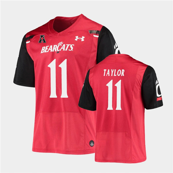 Mens Cincinnati Bearcats #11 Leonard Taylor Under Armour Red College Football Game Jersey