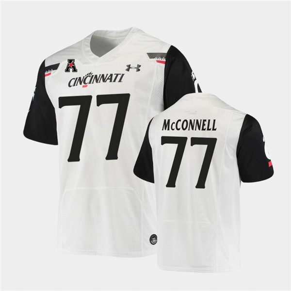 Mens Cincinnati Bearcats #77 Vincent McConnell Under Armour White College Football Game Jersey
