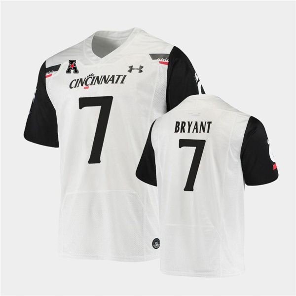 Mens Cincinnati Bearcats #7 Coby Bryant Under Armour White College Football Game Jersey